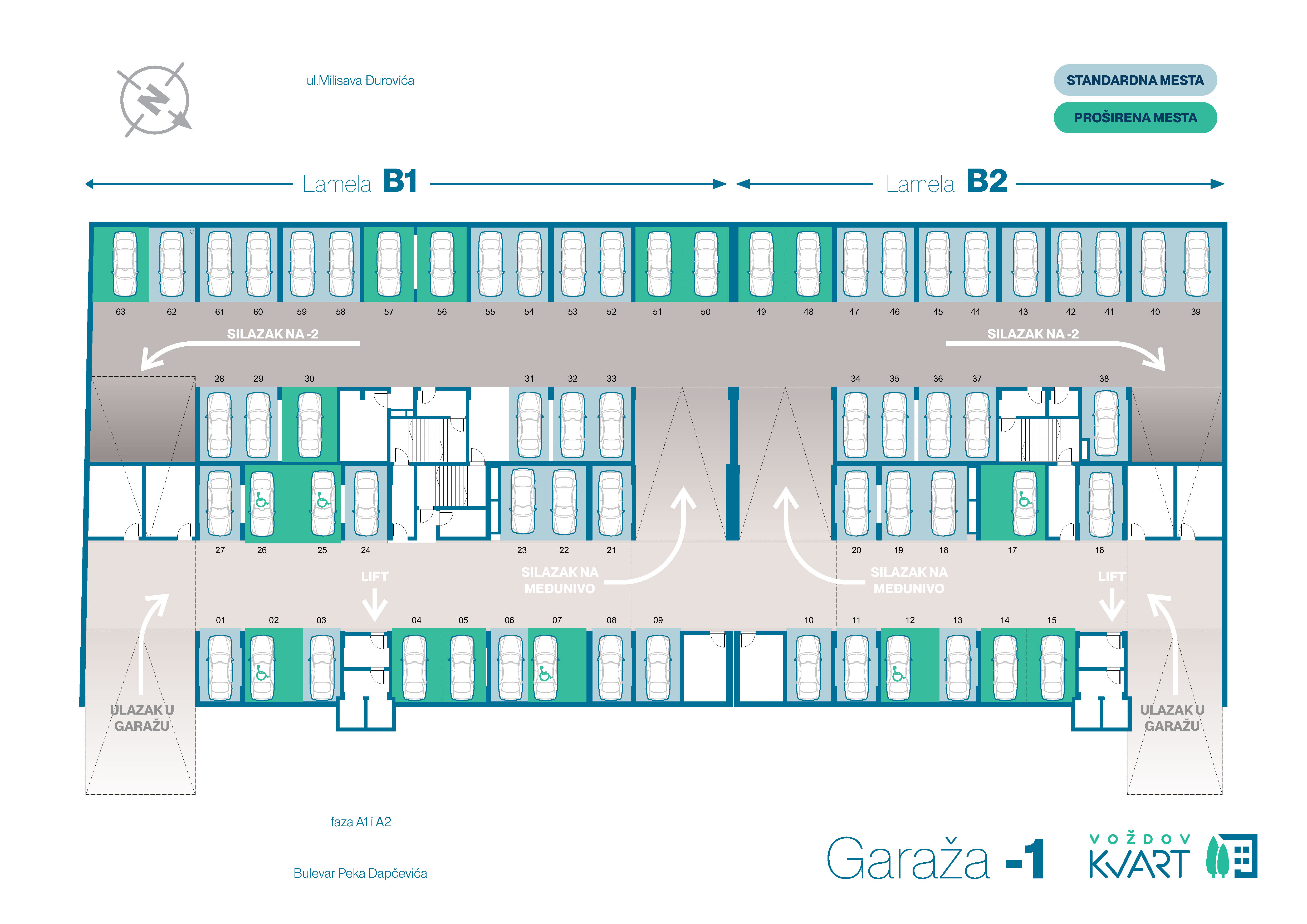 RASPORED PARKING MESTA - VOZDOV KVART